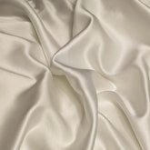 Pure Mulberry Silk — Ivory White, folded fabric
